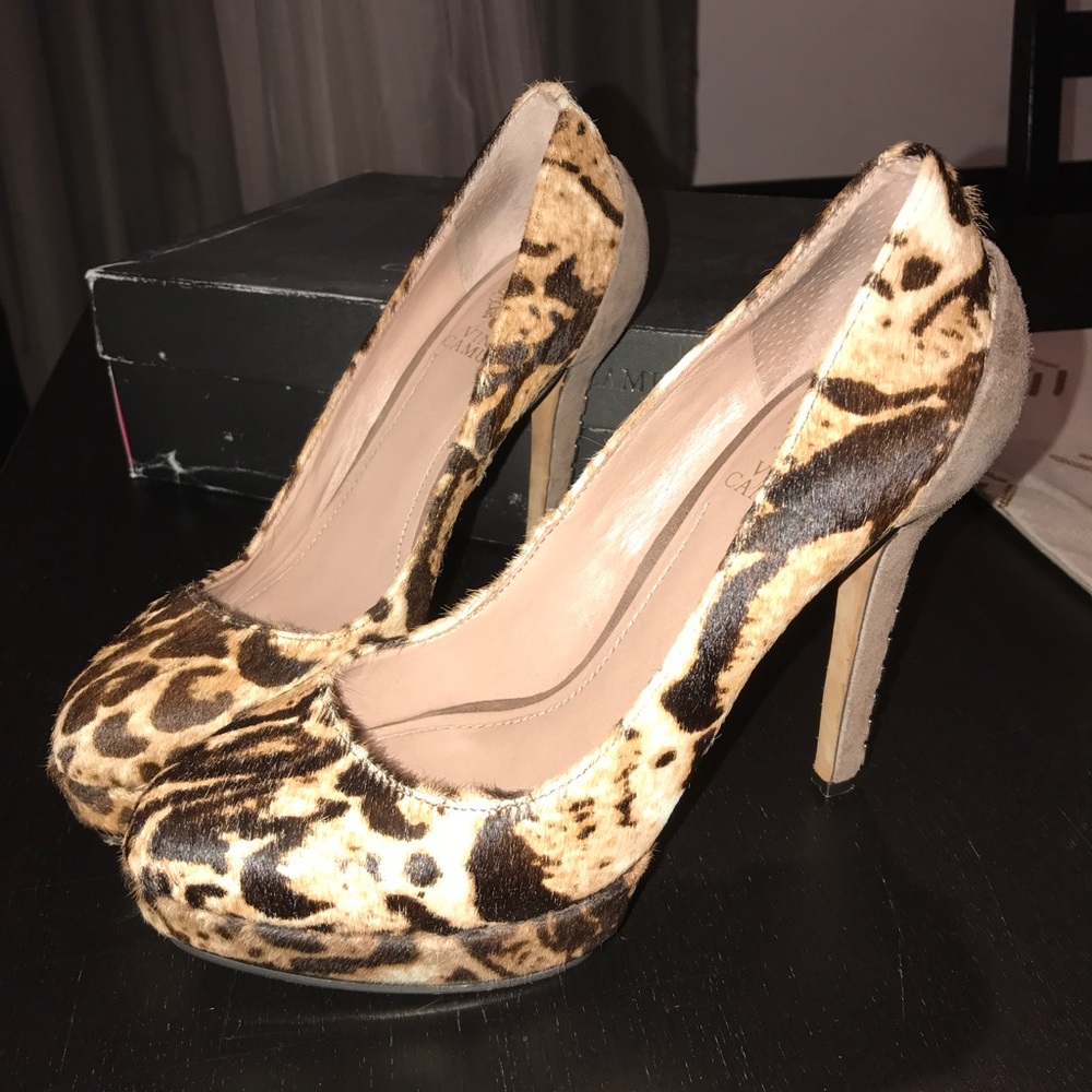 Vince Camuto leopard heels