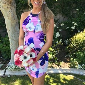 Floral Tight Mini Dress