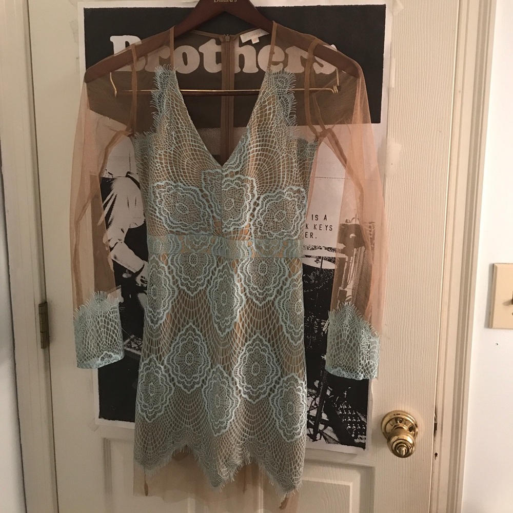 Super cute mesh and lace dress!