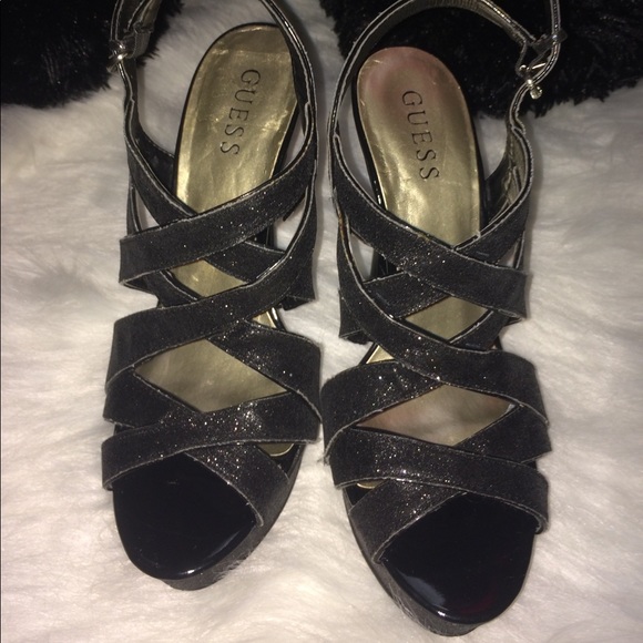 Glittery Guess Black Heels - Picture 4 of 5