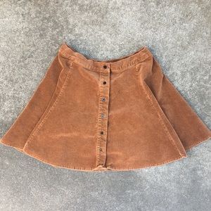 Brandy Melville velvet button down skirt