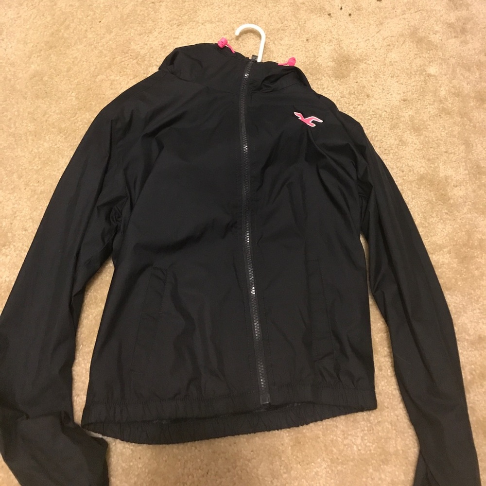 black rain jacket