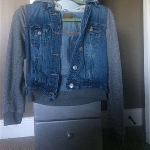 American Eagle hoodie,  jean jacket mix