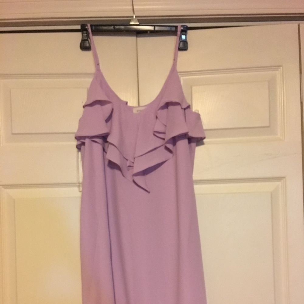 Lavender ruffle top dress