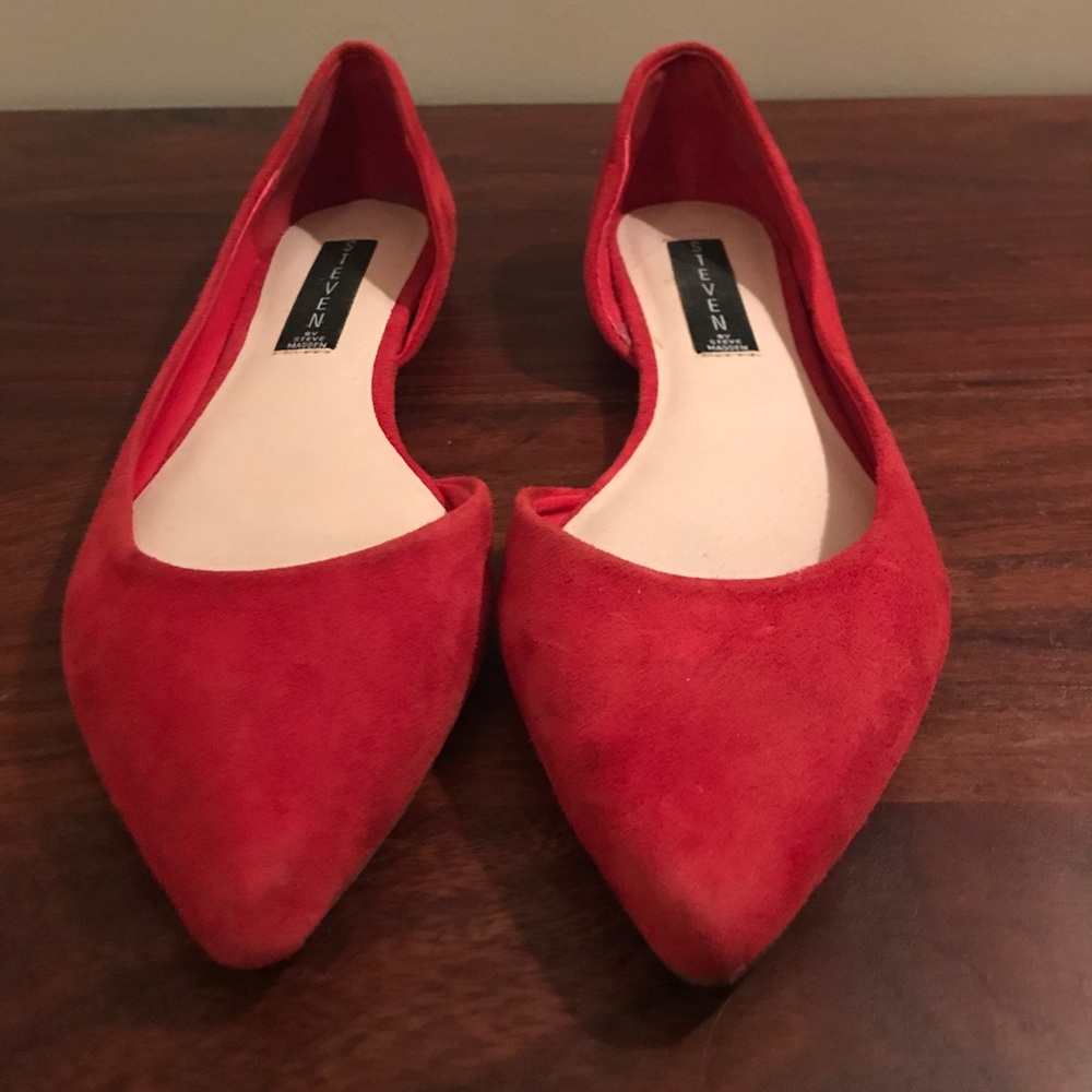Red Steve Madden Flats (size 7)