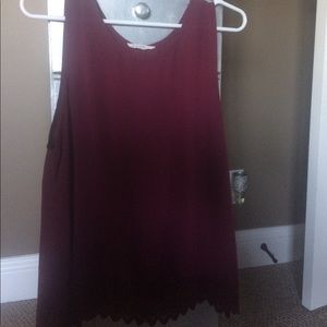 Maroon top