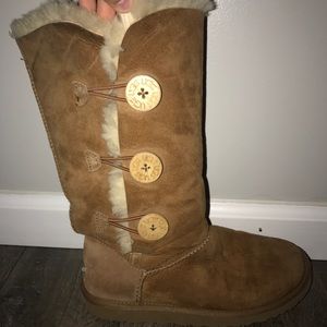 Chestnut Triple Bailey Button Uggs