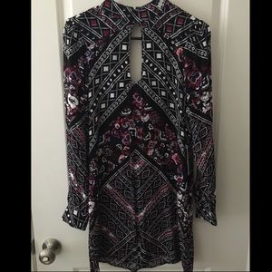 Long sleeved, multicolored dress from Express
