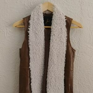 Fur-lined Leather Vest