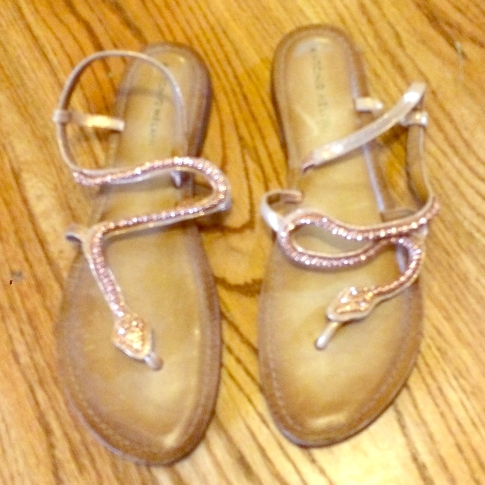 Snake beaded sandals