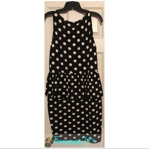 Forever21+ Polkadot Peplum Dress