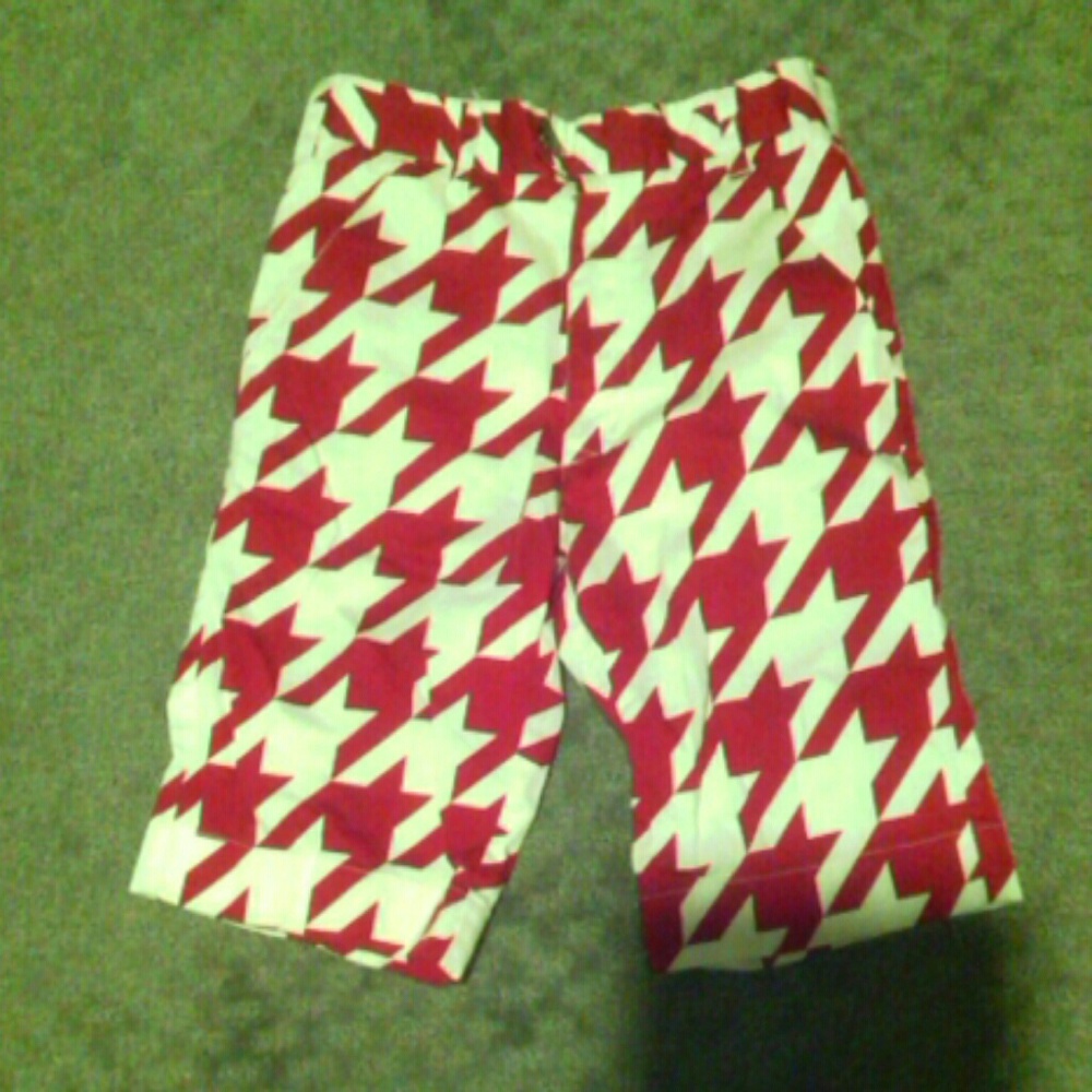 Loudmouth red white bold geo print golf shorts