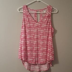 Pink & white Old Navy dressy blouse