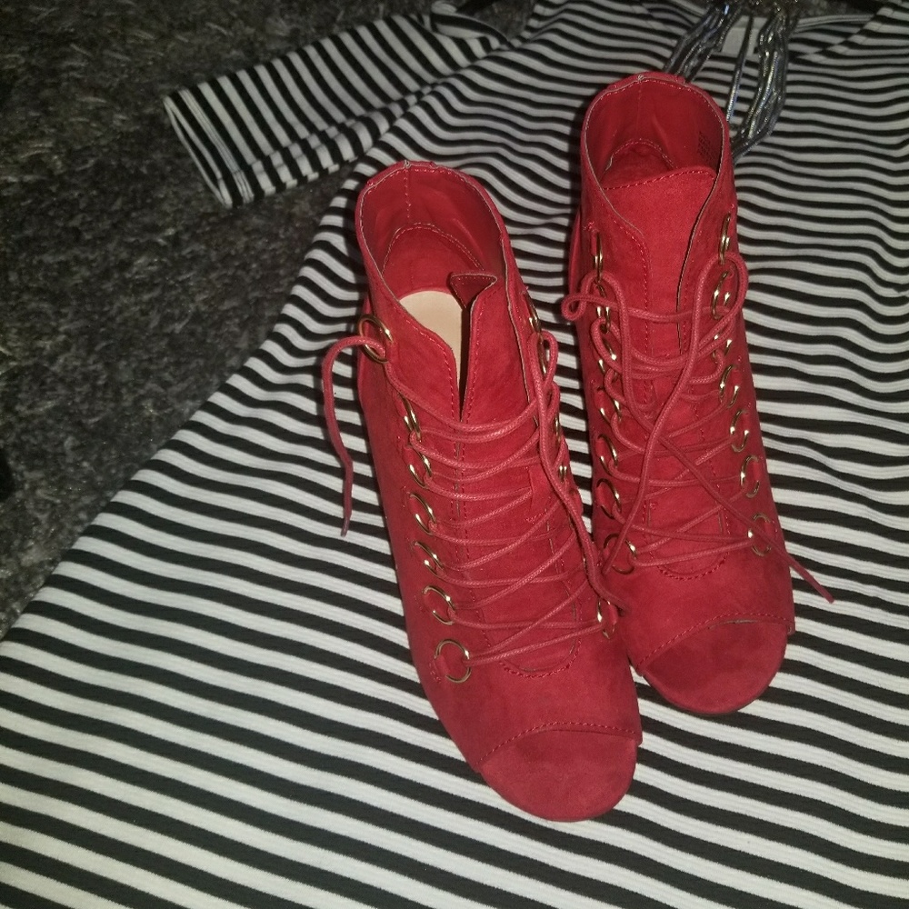 Just Fab Red booties