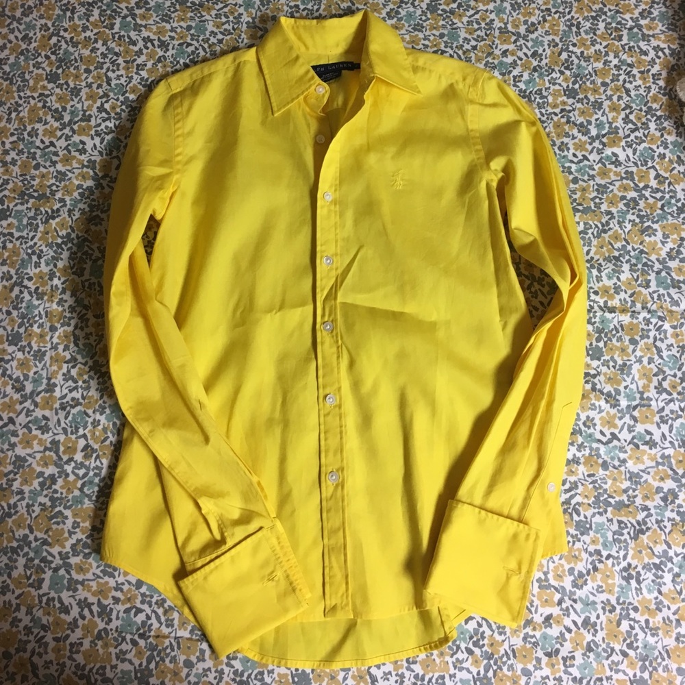 Ralph Lauren yellow button down sz 2