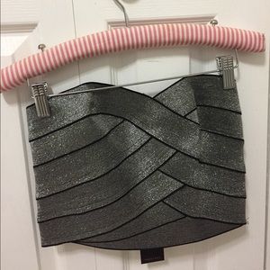 Silver Bandeu Crop Top