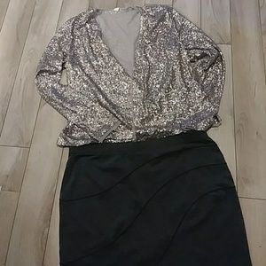 Simply Vera Vera Wang skirt and Sequin Sweater