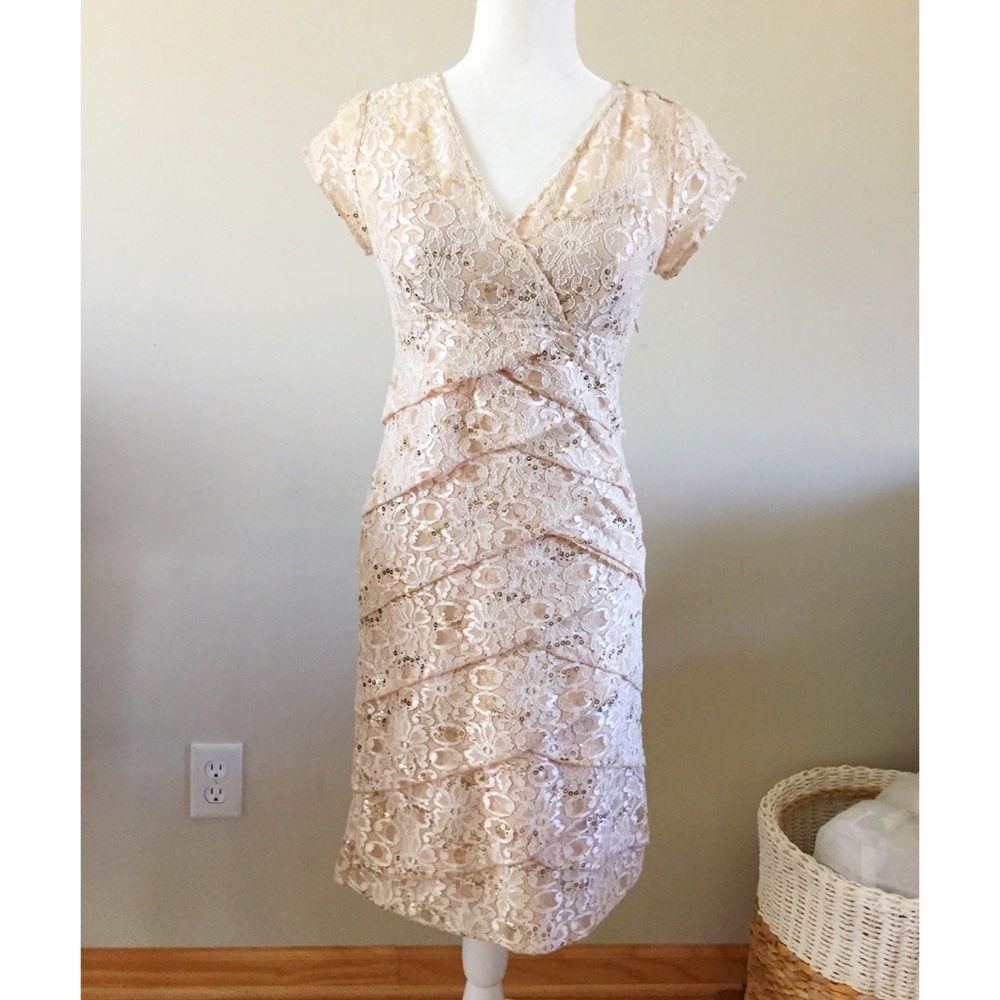 Nude/Light tan Lace dress