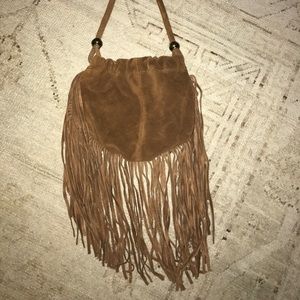 Suede Fringe Crossbody
