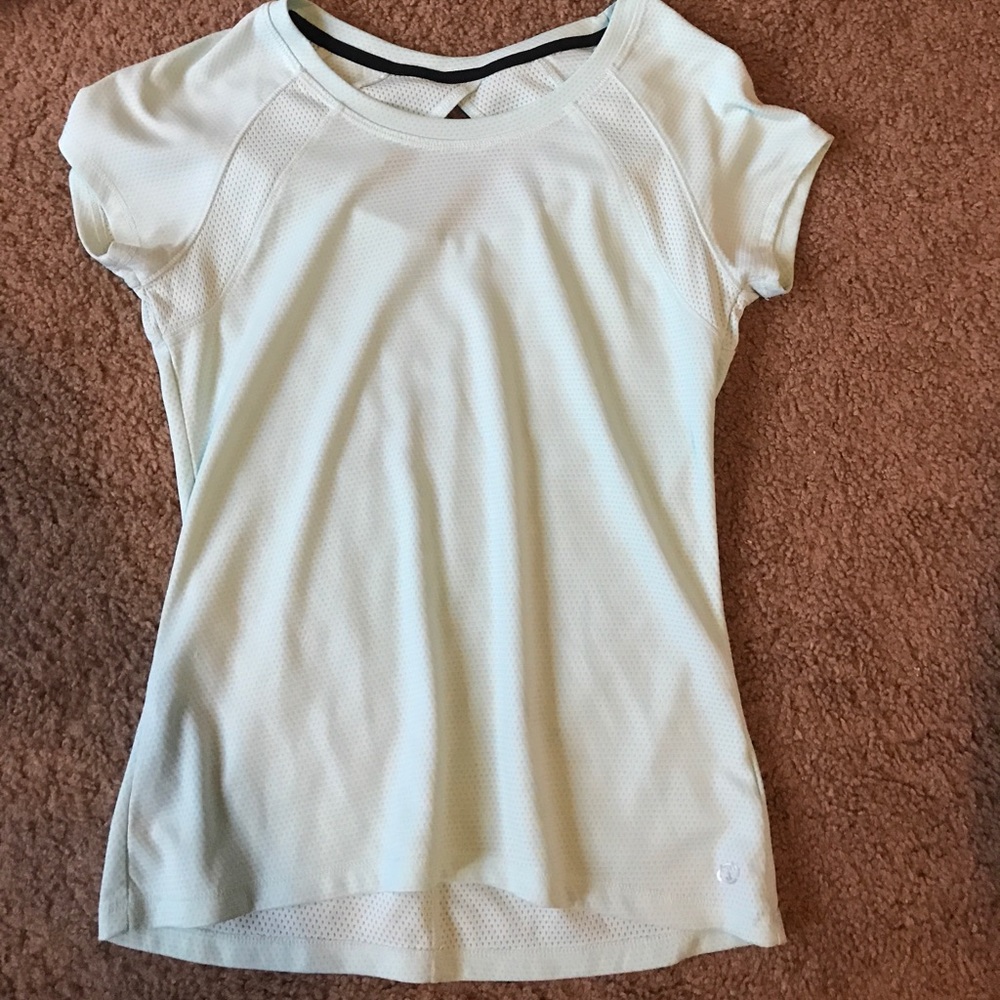 Blue workout shirt