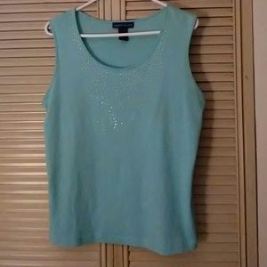 Blue Top with Small Silver Stones