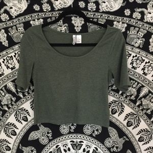 Green Crop Top