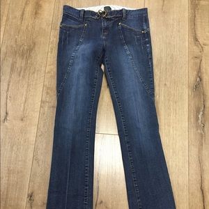 A/X denim blue jeans pants size 4 reg w/ buckle