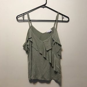 Green Ruffled Top