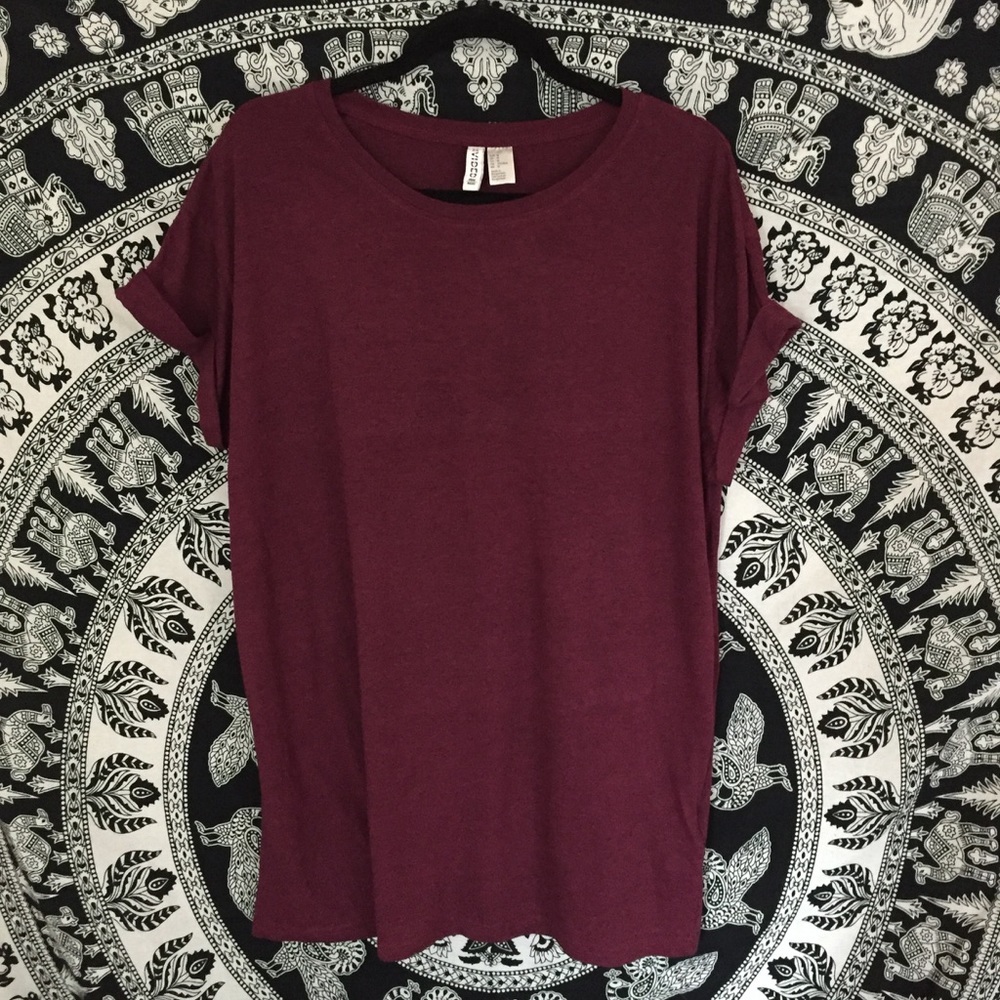 Maroon T-Shirt Dress