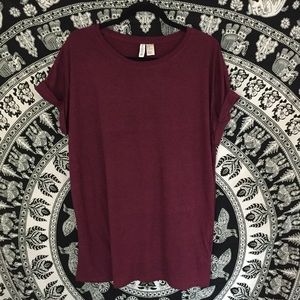 Maroon T-Shirt Dress