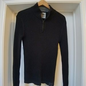 Express Men's Small Black Ribbed Sweater