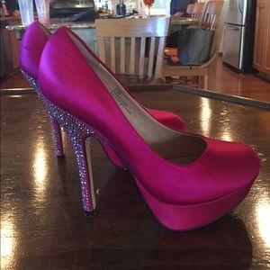 Steve Madden high heeled jeweled shoes