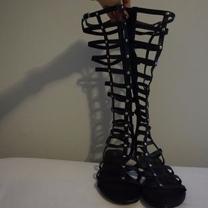 Madden Girl Black Gladiator Sandals