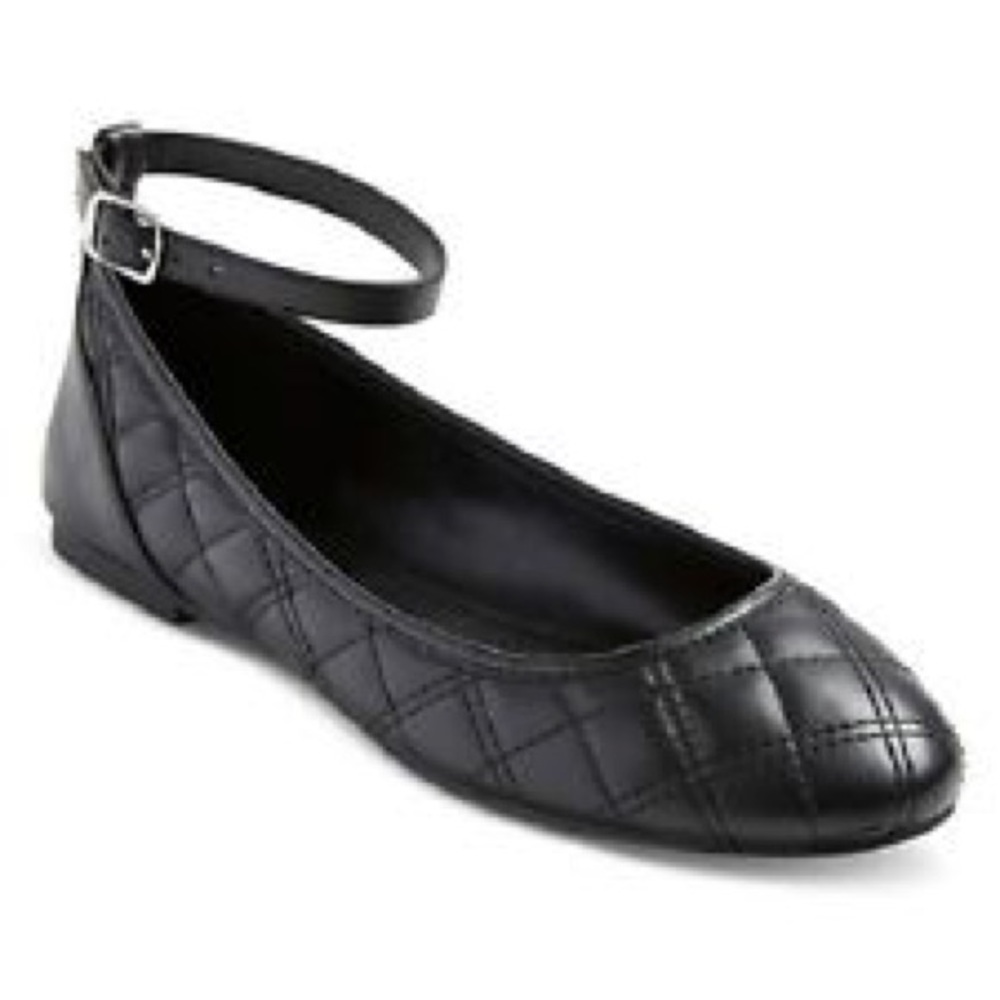 🌟NWT🌟Black Flats with Ankle Strap
