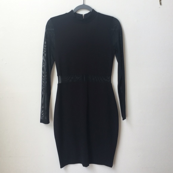 NWT French Connection Mesh Cut-out Bodycon Dress - Picture 3 of 8