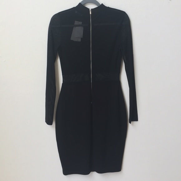 NWT French Connection Mesh Cut-out Bodycon Dress - Picture 4 of 8