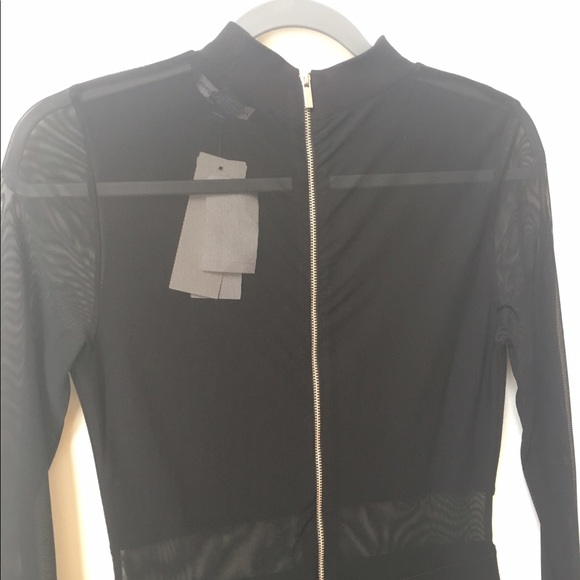 NWT French Connection Mesh Cut-out Bodycon Dress - Picture 5 of 8