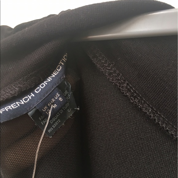 NWT French Connection Mesh Cut-out Bodycon Dress - Picture 7 of 8