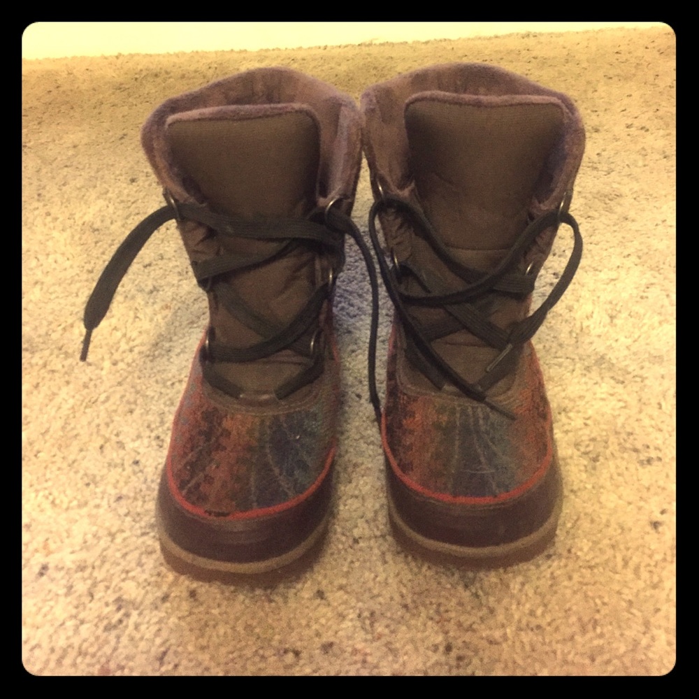 Sorel Brown Ankle Winter Boots