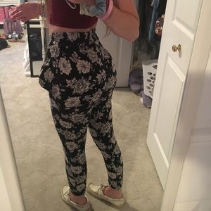 Brandy Melville Floral Jogger Pants