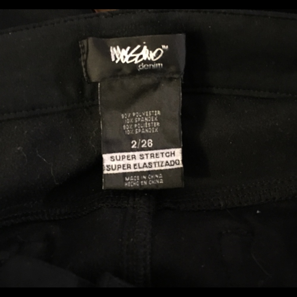 Velvety black stretchy pants