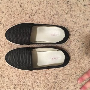 Black slip ons