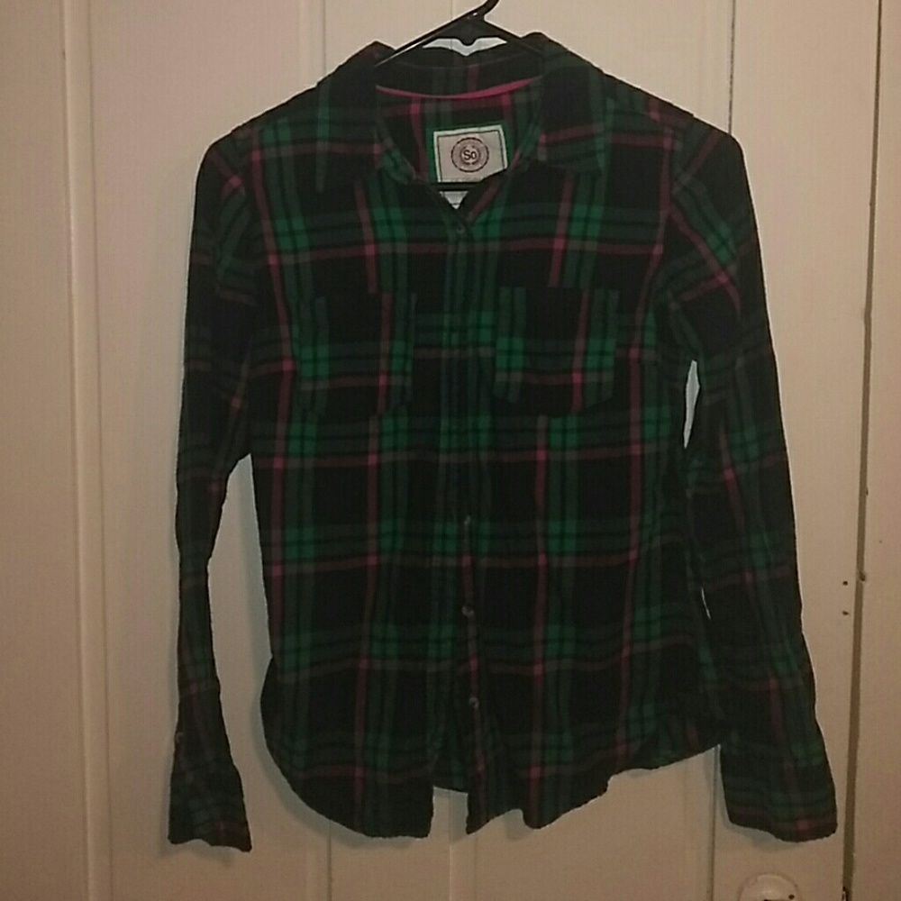 *2 for $12* SO plaid button down