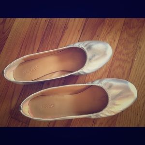 J Crew Metallic Ballet Flats - 8.5