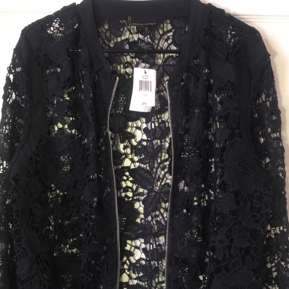 NEW! Lace Bomber Jacket