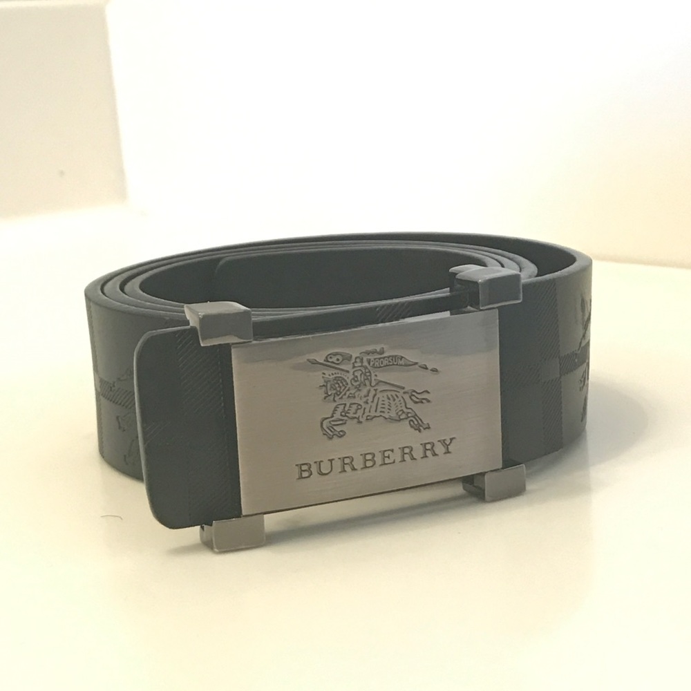 Burberry Men's Checkered Black/Grey belt