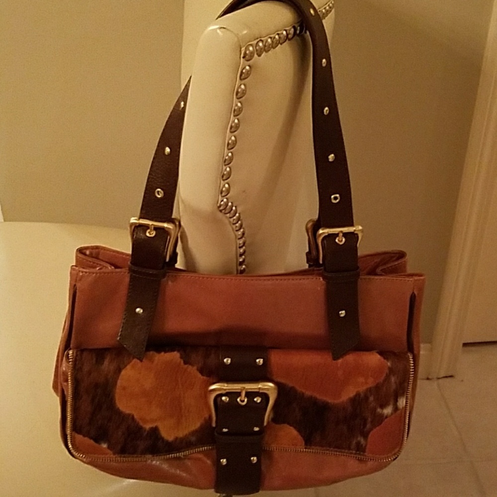 Sondra Roberts animal print shoulder bag