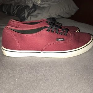 Burgundy Vans! Men's 6.5 and Women's 8