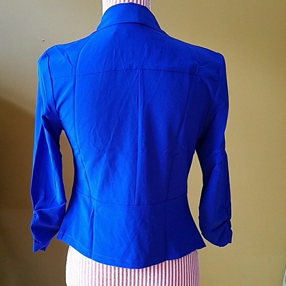 LAST ONE! Cobalt Blue Open Front Blazer/Top - Picture 3 of 3