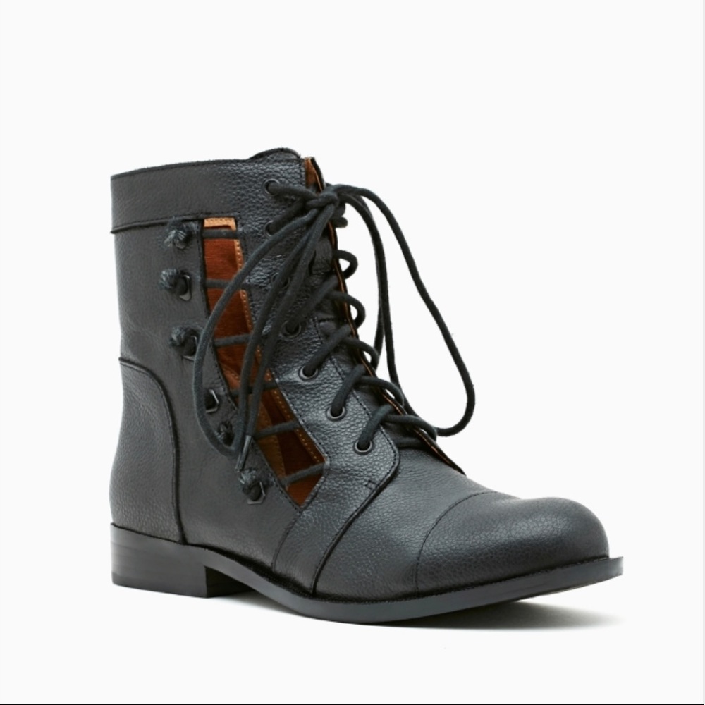 Matiko Samantha Cutout Combat Boots